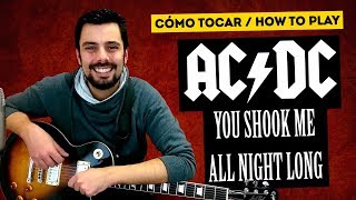 Cómo tocar YOU SHOOK ME ALL NIGHT LONG de ACDC Tutorial de Guitarra  SOLO  Marcos García [upl. by Ylagam]