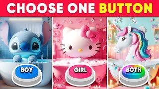 Choose One Button BOY or GIRL or BOTH 🎀💎🌈 Quiz Kingdom [upl. by Aziar]