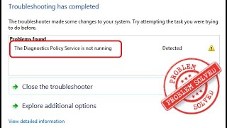 The Diagnostics Policy Service is Not Running Windows 10 [upl. by Joab]