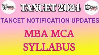 TANCET 2024  MBA MCA SYLLABUS  TANCET MBA MCA ENTRANCE EXAM SYLLABUS talkingtamila [upl. by Neelrac]