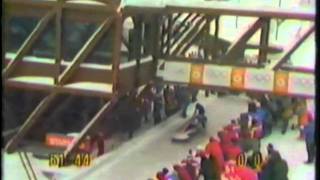 1984 Winter Olympics  Twoman Bobsled 3rd Run  Part 1 [upl. by Odrick]