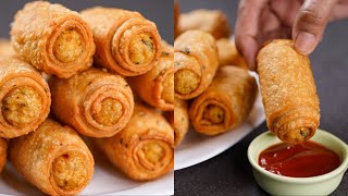 POTATO ROLL SAMOSA  ALOO SAMOSA  EASY POTATO SNACKS  N’Oven [upl. by Leff]