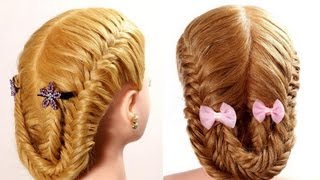 Fishtail braid hairstyle tutorial Braided hairstyles for long hair [upl. by Fee]