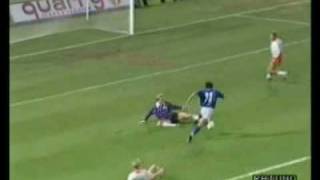 BAGGIO  1 goal against Holland 1990 Friendly [upl. by Llerrat]