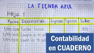 Cómo llevar la CONTABILIDAD de un NEGOCIO PEQUEÑO en CUADERNO [upl. by Atiniuq]