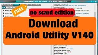 Androidutility PRO tool AUP V140 latest version download no scard edition [upl. by Nylyoj380]