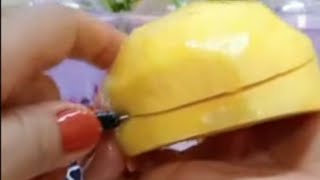 🇶🇦EASY PEELING AND CUTTING FRESH MANGO 🥭🥭🥭🥭🥭🥭🥭yummymangofruit [upl. by Cardinal]