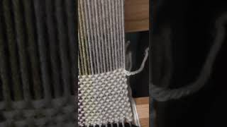 Hemstitching at the end of a woven project on a rigid heddle loom weaving [upl. by Acira]