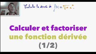 Terminale S Calculer et factoriser une fonction dérivée 12 [upl. by Buehler]