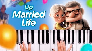 MARRIED LIFE  Michael Giacchino Up  Altas Aventuras  Aula de teclado [upl. by Sillihp683]