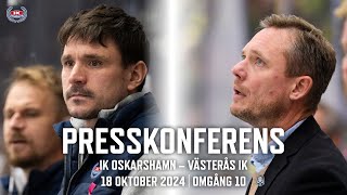 Presskonferens efter IK Oskarshamn – Västerås IK [upl. by Ainafetse998]