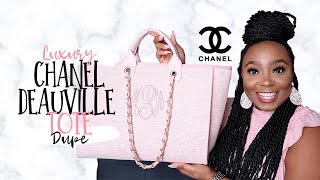 Chanel Deauville Tote DUPE First Impressions amp Thoughts Is It Worth It  Luxury  Morgan Monia [upl. by Annavas141]