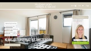 Te koop Klaas Katerstraat 52 Amsterdam  Hoekstra en van Eck Makelaars  Méér Makelaar [upl. by Alodi]