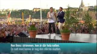 Danny amp Måns Zelmerlöw  Var Ska Vi Sova Inatt Live Allsång På Skansen 2011 [upl. by Secnarf]