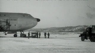 C124 Loading With Elevator in Alaska  January 1954 [upl. by Elacim]