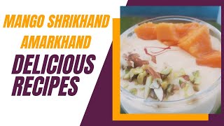 Mango flavoured dessertsweetened flavored yoghurt srikhand mango srikhand amarkhand srikhand [upl. by Montague]