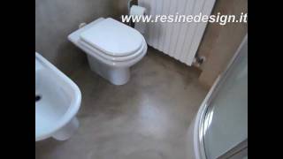 Bagno resina nocciola  pavimento e rivestimento [upl. by Alleber]