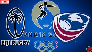 2024 PARIS OLYMPICS FIJI vs USA MENS RUGBY SEVENS LIVE GAME CAST amp CHAT [upl. by Amron]