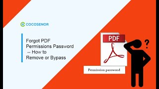 Forgot PDF Permissions Password  How to Remove or Bypass [upl. by Savinirs468]