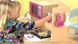 Kidkraft Pink Wooden Kitchen Play Kitchen Set [upl. by Tessa795]