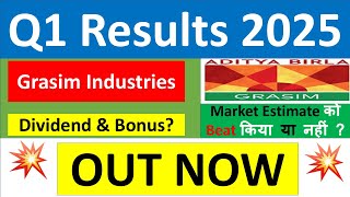 GRASIM INDUSTRIES Q1 results 2025  GRASIM results today  GRASIM INDUSTRIES Share News  GRASIM [upl. by Pia619]