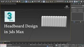 Modern Headboard Design in 3ds max  Headboard Modeling [upl. by Nicram171]