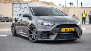 Ford Focus RS Mk3 with Decat Milltek Exhaust  LOUD Accelerations amp Revs [upl. by Yelloh486]