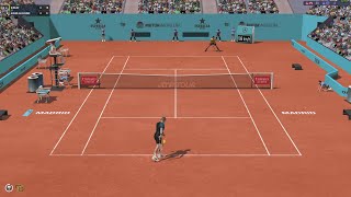 Full Ace Tennis Simulator  Andrey Rublev VS Felix Auger Aliassime  MADRID  Gameplay [upl. by Utir]