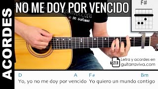 Acordes de Yo No Me Doy Por Vencido para guitarra tutorial [upl. by Iroc]