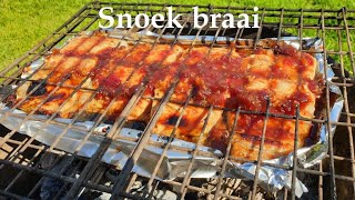 Snoek braai in South Africa  Fish barbecue recipe [upl. by Dorman]