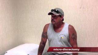 Patient MR L45 microdiscectomy and endoscopic rhizotomy July 30 2013 [upl. by Colyer]