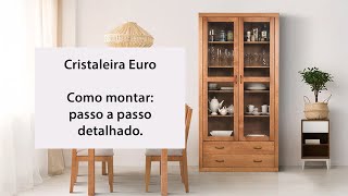 Sua coleção de louças e cristais ganhará uma atenção a mais com a Cristaleira de Madeira Alta Euro [upl. by Yrrah]