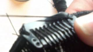 EASY How To Sew Clips Onto Your Hair Extensions  Tracks How To Make Clip In Hair Extensions DIY [upl. by Yleme]