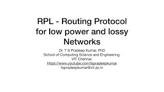 RPL Protocol  Week 3  IOT Online course [upl. by Avivah829]