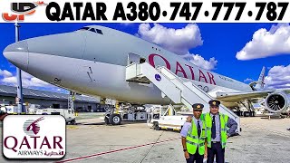 Qatar Airways Cockpit Airbus A380 Boeing 7478 777300ER amp 787🇶🇦 [upl. by Nnaael]