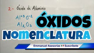 Nomenclatura de ÓXIDOS BÁSICOS Metal con Oxígeno [upl. by Abocaj364]