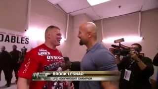 Brock Lesnar meets The Rock backstage on UFC [upl. by Eirelav]