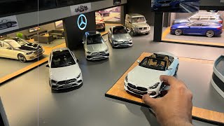 Mega Auto Show Car Collection 118 Scale Diorama  BMW  MercedesBenz  Diecast Model Cars [upl. by Ylla]