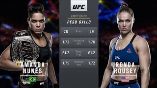 Amanda Nunes vs Ronda Rousey Full Fight 4K [upl. by Lesde]