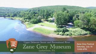 UPDE Zane Grey Museum aerial  Zane Grey Festival 2016 [upl. by Annayehc]