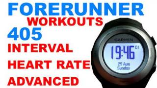 Garmin Forerunner 405  410  Workouts heart rate simple interval amp advanced [upl. by Mab]