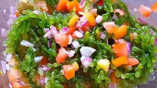 Making my seaweed salad video yummy satisfying seaweed asmr subscribe [upl. by Norene]