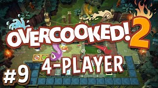 Overcooked 2  9  HAUNTED SWAMPS 4 Player Gameplay [upl. by Aikkin362]