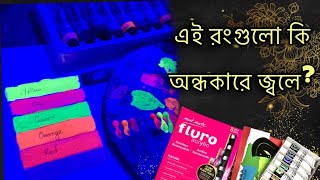 Mont Marte Fluro Acrylic Paint Review  Maries 12 Shades Acrylic Colour  বাংলা আর্ট ভিডিও [upl. by Warder]