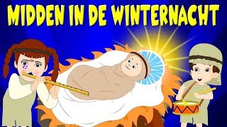 Nederlandse Kerstliedjes  Midden in de winternacht etc  Kinderliedjes [upl. by Arrik]