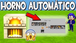 COMO HACER UN HORNO AUTOMÁTICO EN MINECRAFT ♨️TUTORIAL FÁCIL [upl. by Dorweiler277]