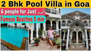 Recent Opened  2 BHK Pool Villa in GOA on Rent  Budget 2bhk Villa in Goa  Private Villa in Goa [upl. by Celisse209]