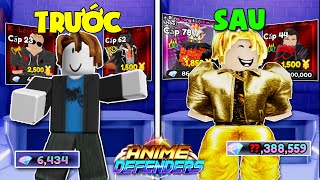 Anime Defenders  Thử Thách Săn Sale Acc Fan Và Kiếm Mỗi Ngày 1 Triệu Gems   ROBLOX [upl. by Rasure852]