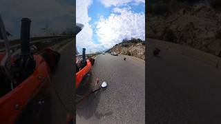 Riders Helmet Almost Gets Squashed  kirmizireysing motorcycle fyp crash [upl. by Wailoo]