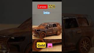 Restoring Lexus 570 into Luxury Gold Car ✨🪙 [upl. by Azial333]